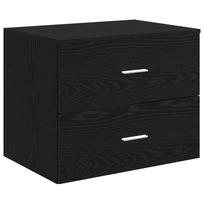 vidaXL Bathroom Furniture Set Black Oak Engineered Wood
