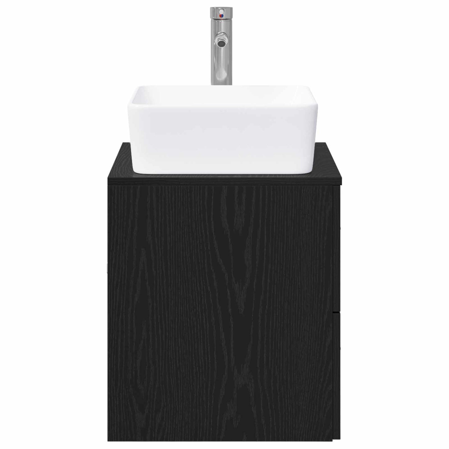 vidaXL Bathroom Furniture Set Black Oak Engineered Wood