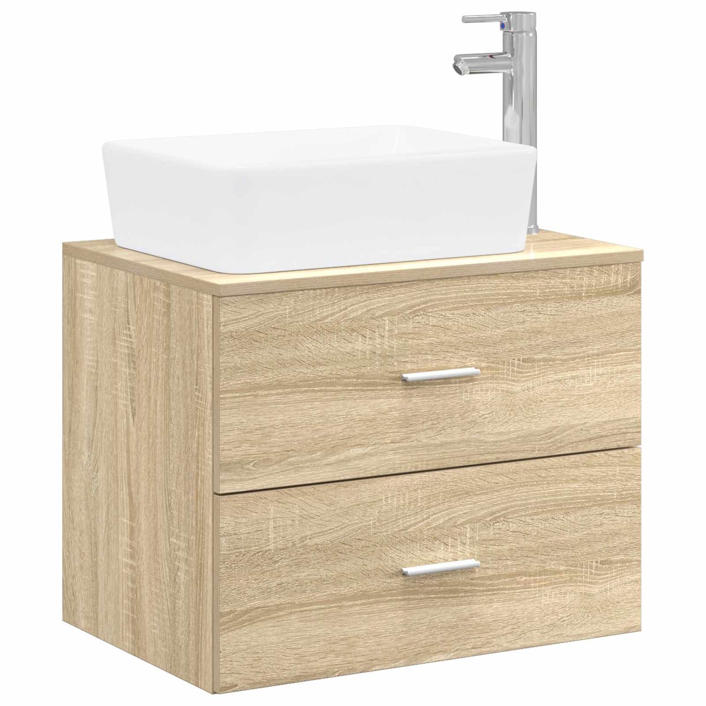 vidaXL Bathroom Furniture Set Sonoma Oak Engineered Wood