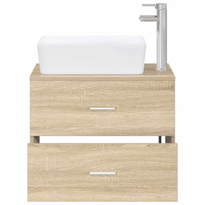 vidaXL Bathroom Furniture Set Sonoma Oak Engineered Wood