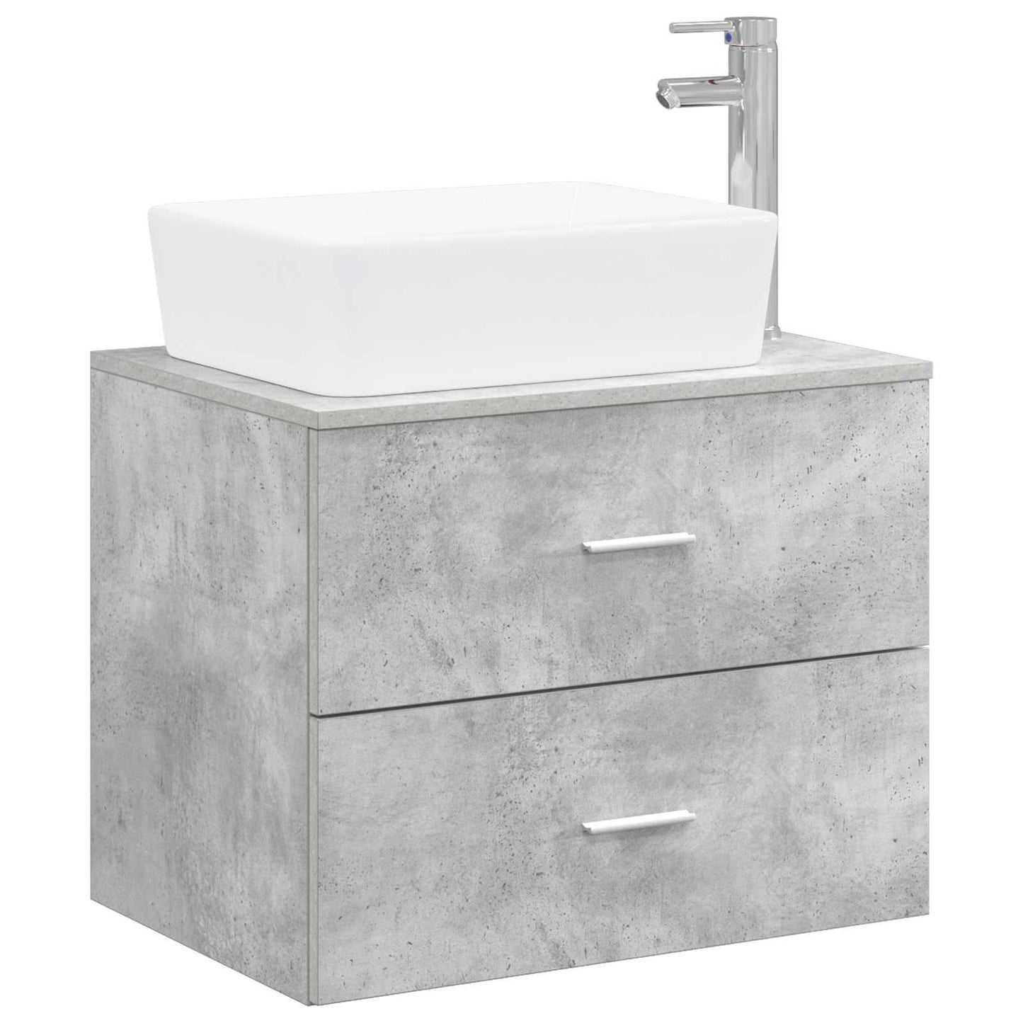 vidaXL Bathroom Furniture Set Concrete Grey Engineered Wood