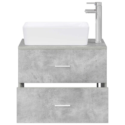 vidaXL Bathroom Furniture Set Concrete Grey Engineered Wood