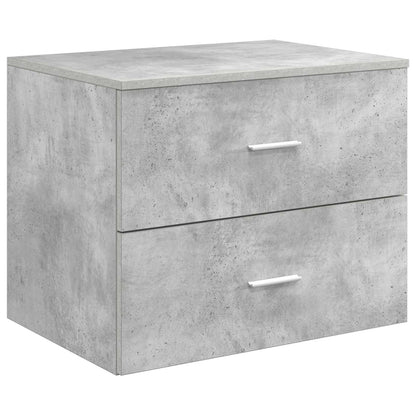 vidaXL Bathroom Furniture Set Concrete Grey Engineered Wood