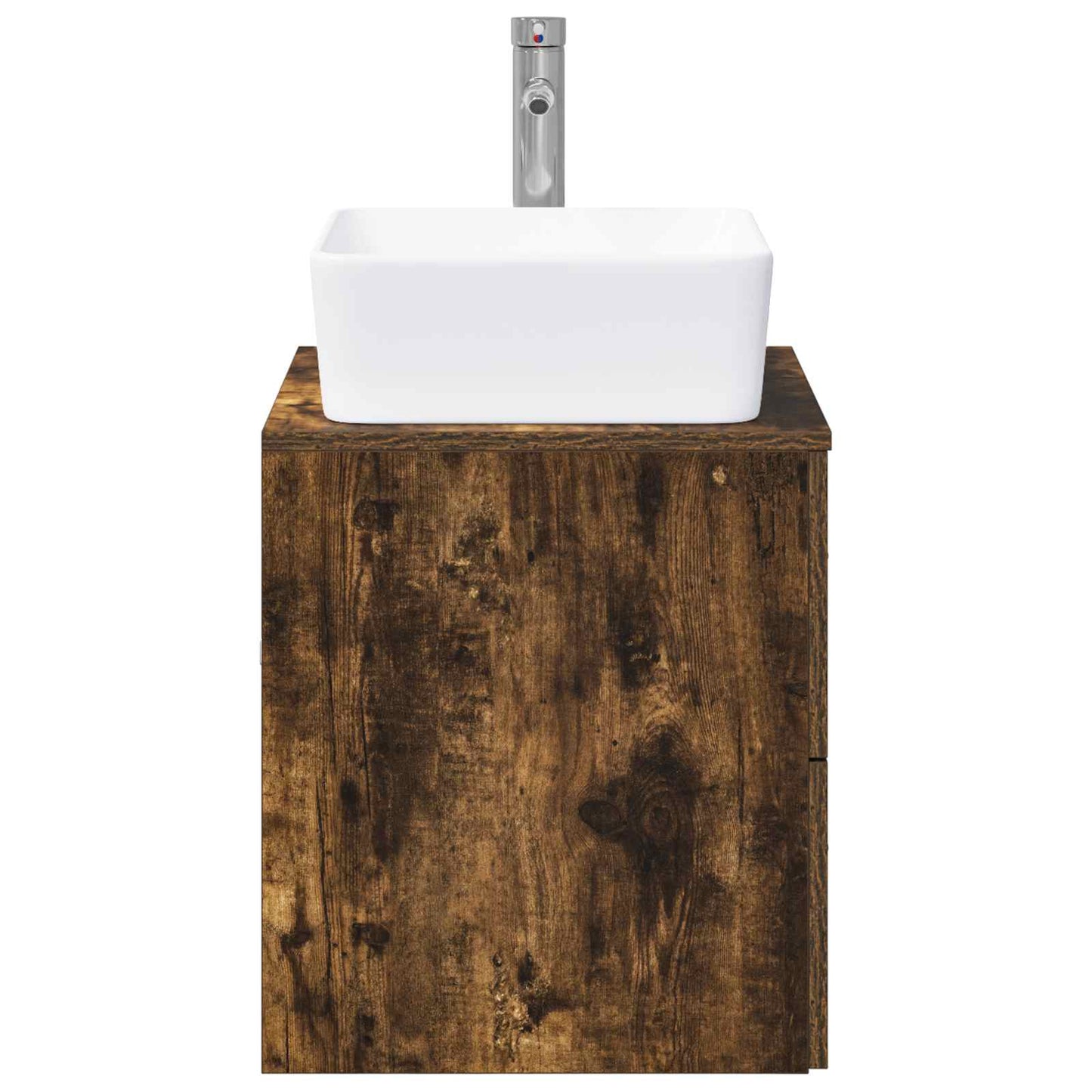 vidaXL Bathroom Furniture Set Smoked Oak Engineered Wood