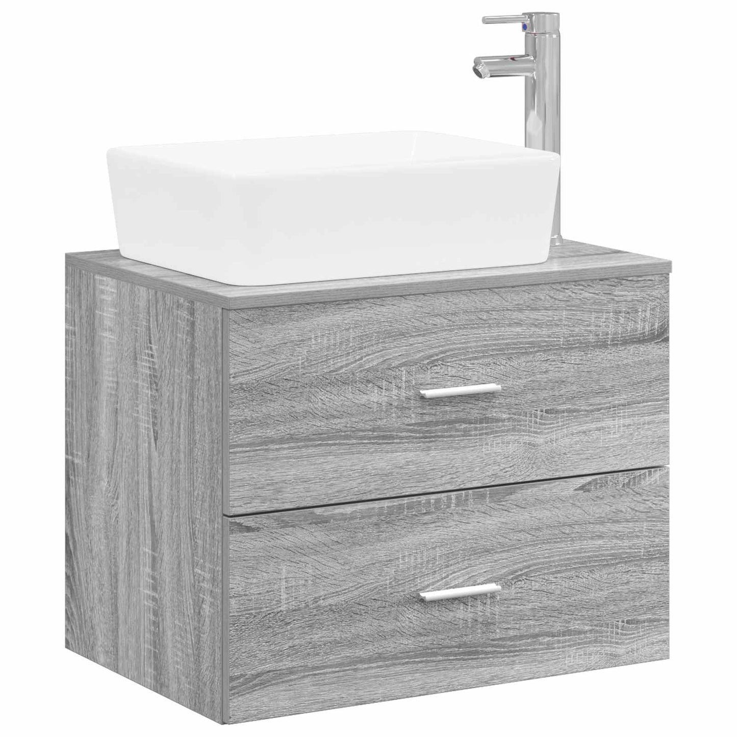 vidaXL Bathroom Furniture Set Grey Sonoma Engineered Wood