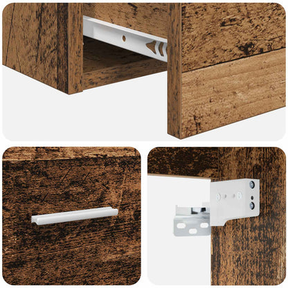 vidaXL Bathroom Furniture Set Old Wood Engineered Wood