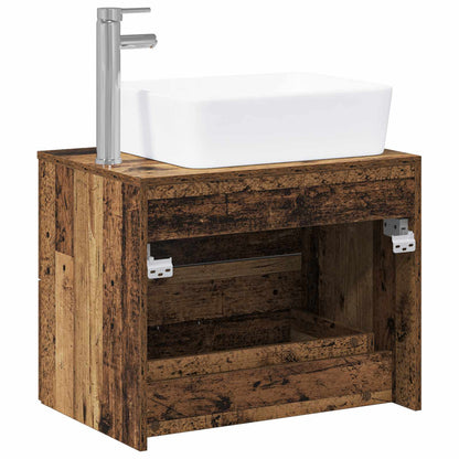 vidaXL Bathroom Furniture Set Old Wood Engineered Wood