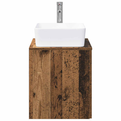 vidaXL Bathroom Furniture Set Old Wood Engineered Wood
