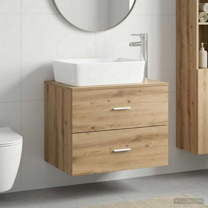 vidaXL Bathroom Furniture Set Artisan Oak Engineered Wood