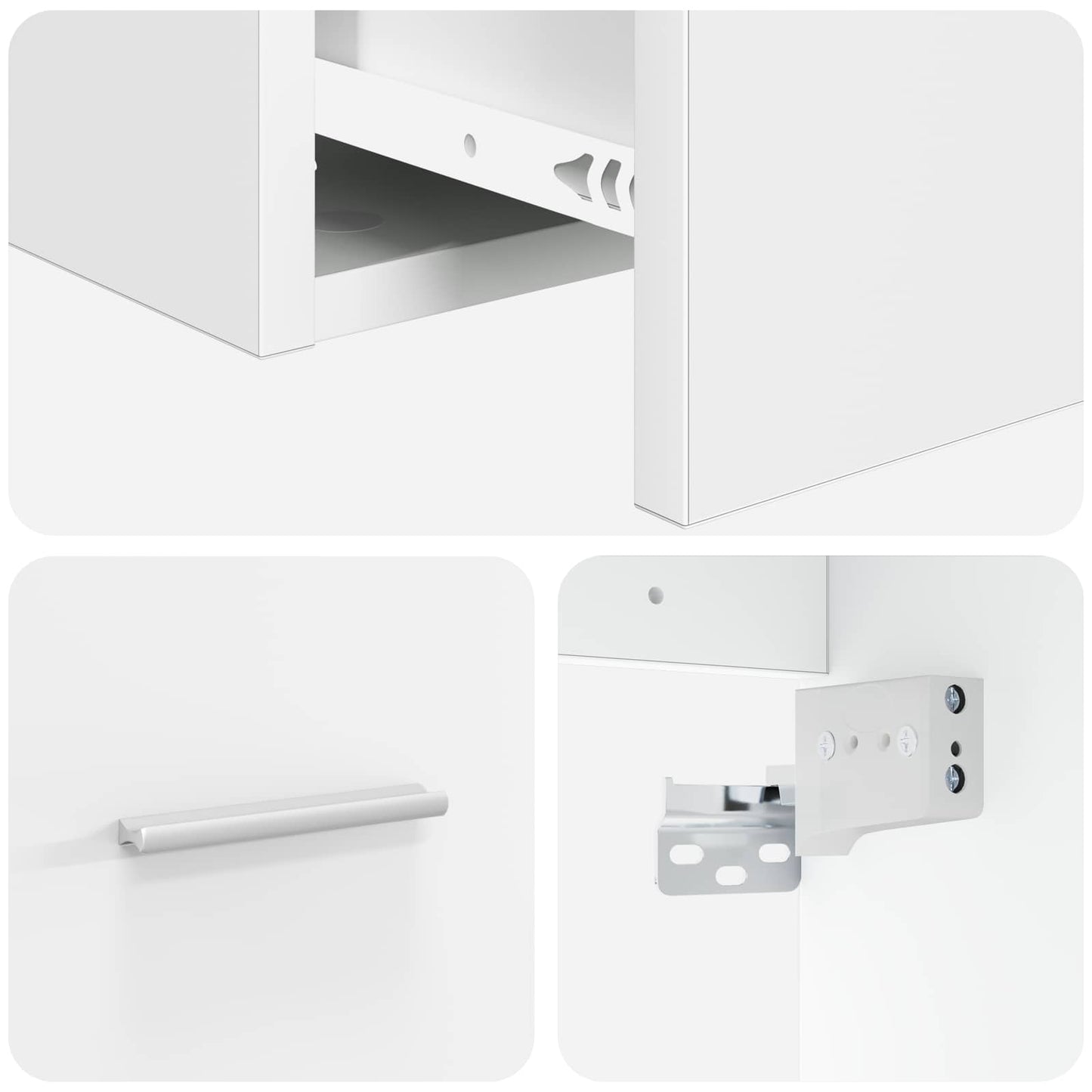 vidaXL Bathroom Furniture Set White Engineered Wood