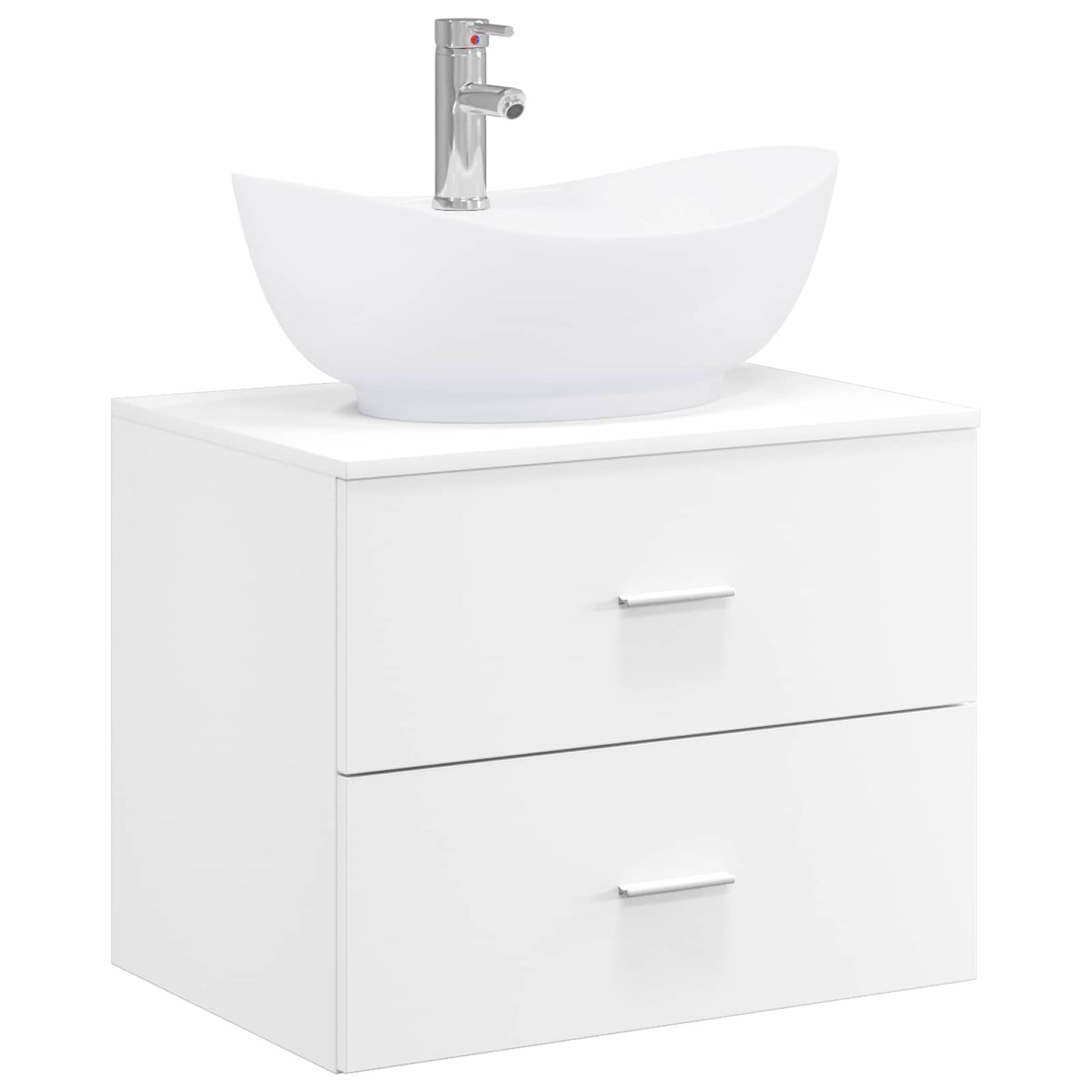 vidaXL Bathroom Furniture Set White Engineered Wood