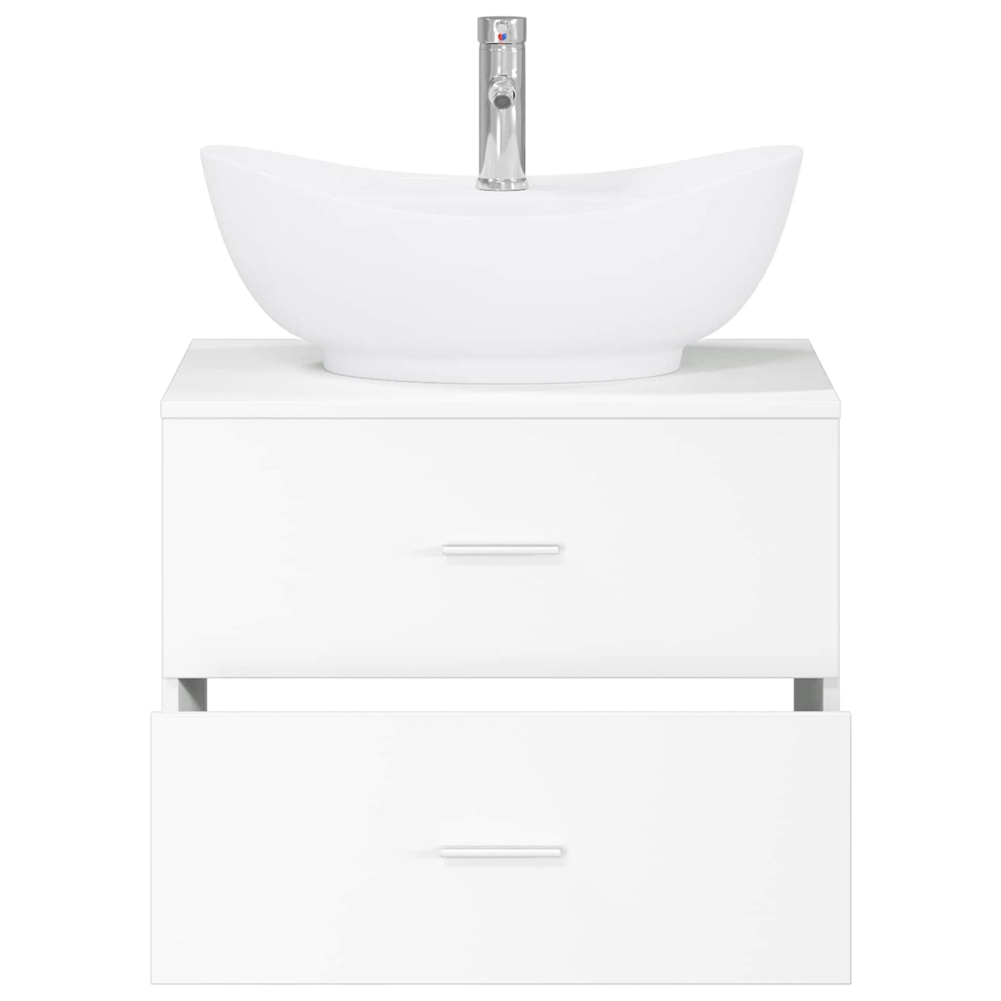 vidaXL Bathroom Furniture Set White Engineered Wood