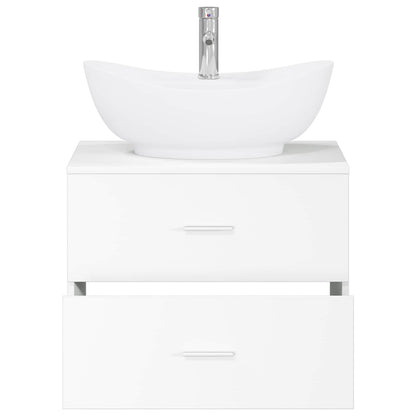 vidaXL Bathroom Furniture Set White Engineered Wood
