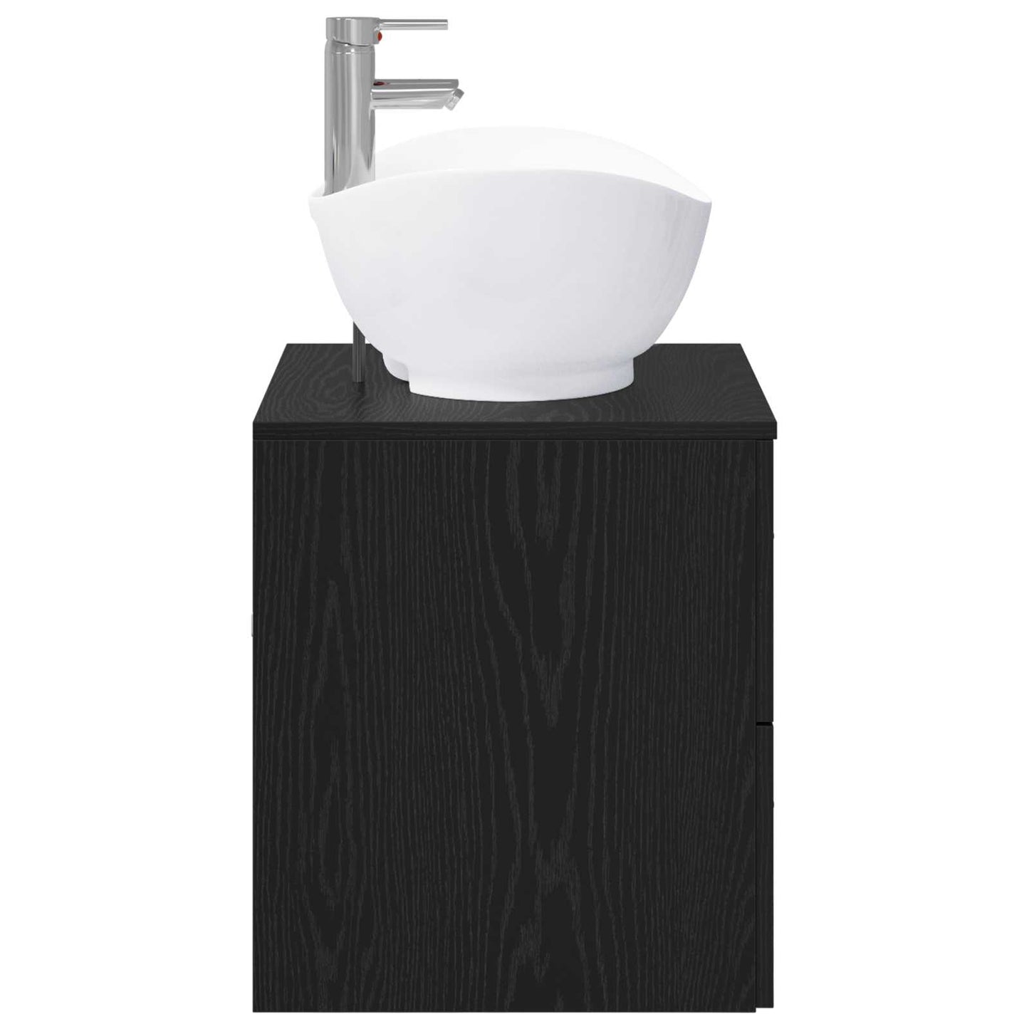 vidaXL Bathroom Furniture Set Black Oak Engineered Wood