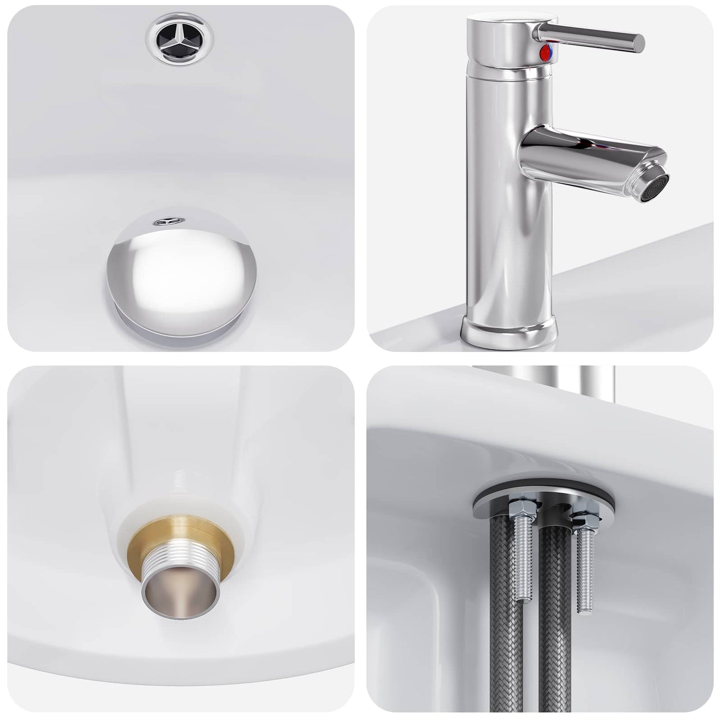 vidaXL Bathroom Furniture Set Sonoma Oak Engineered Wood