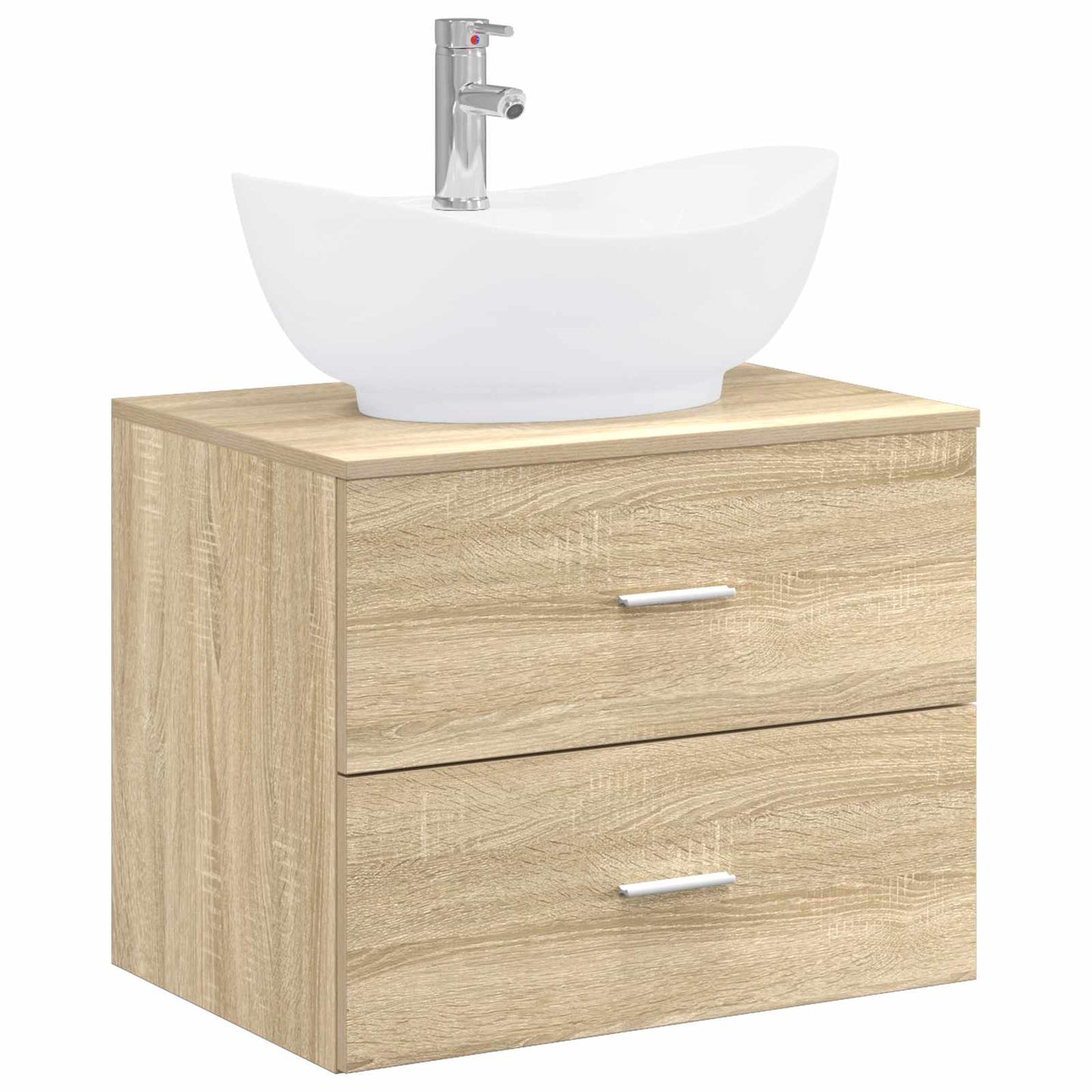 vidaXL Bathroom Furniture Set Sonoma Oak Engineered Wood