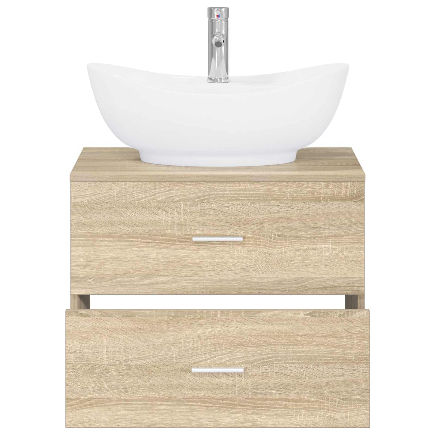 vidaXL Bathroom Furniture Set Sonoma Oak Engineered Wood