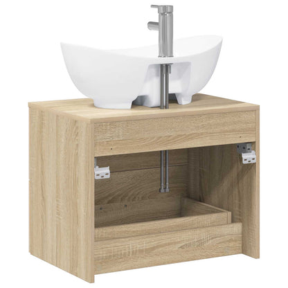 vidaXL Bathroom Furniture Set Sonoma Oak Engineered Wood