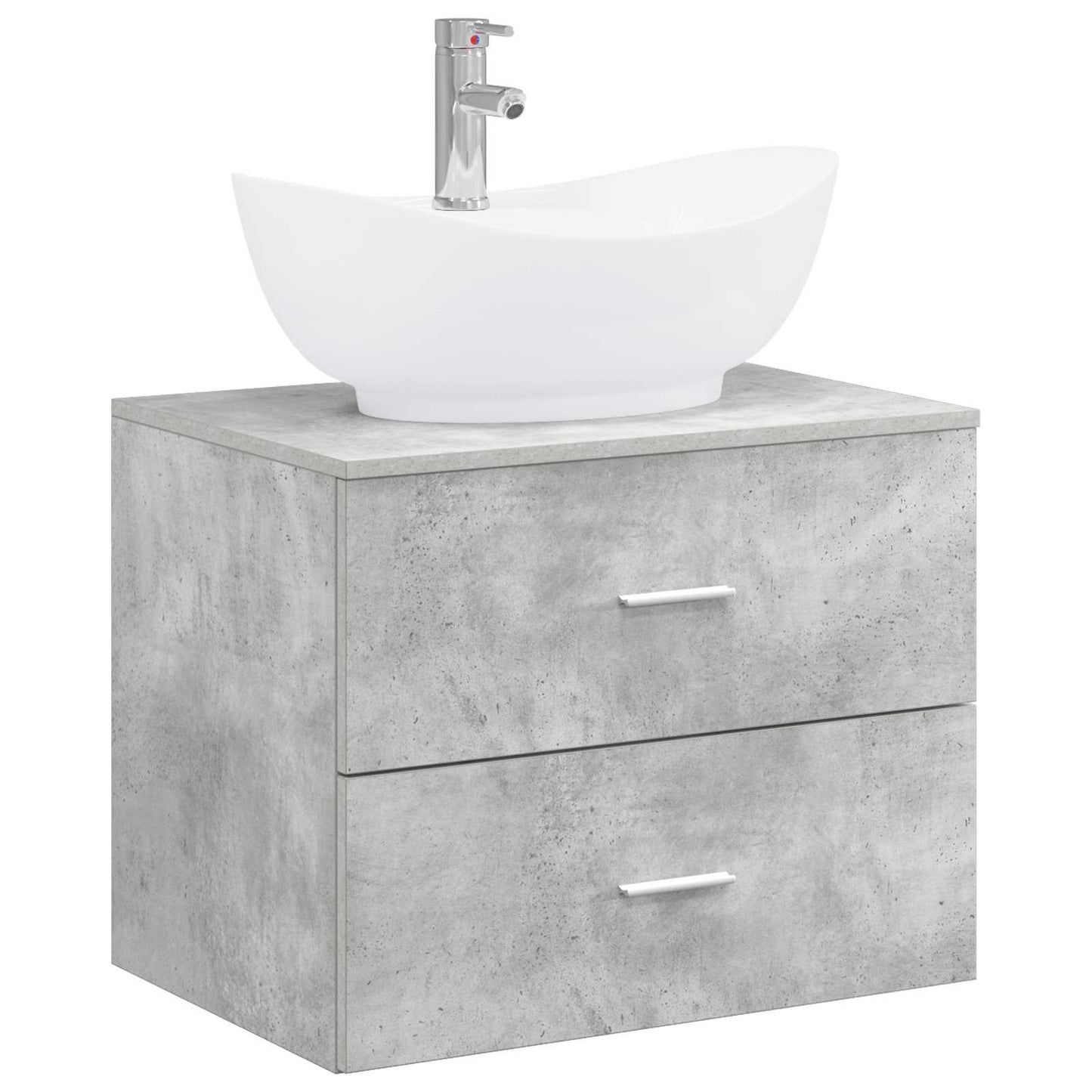 vidaXL Bathroom Furniture Set Concrete Grey Engineered Wood