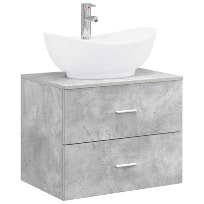 vidaXL Bathroom Furniture Set Concrete Grey Engineered Wood