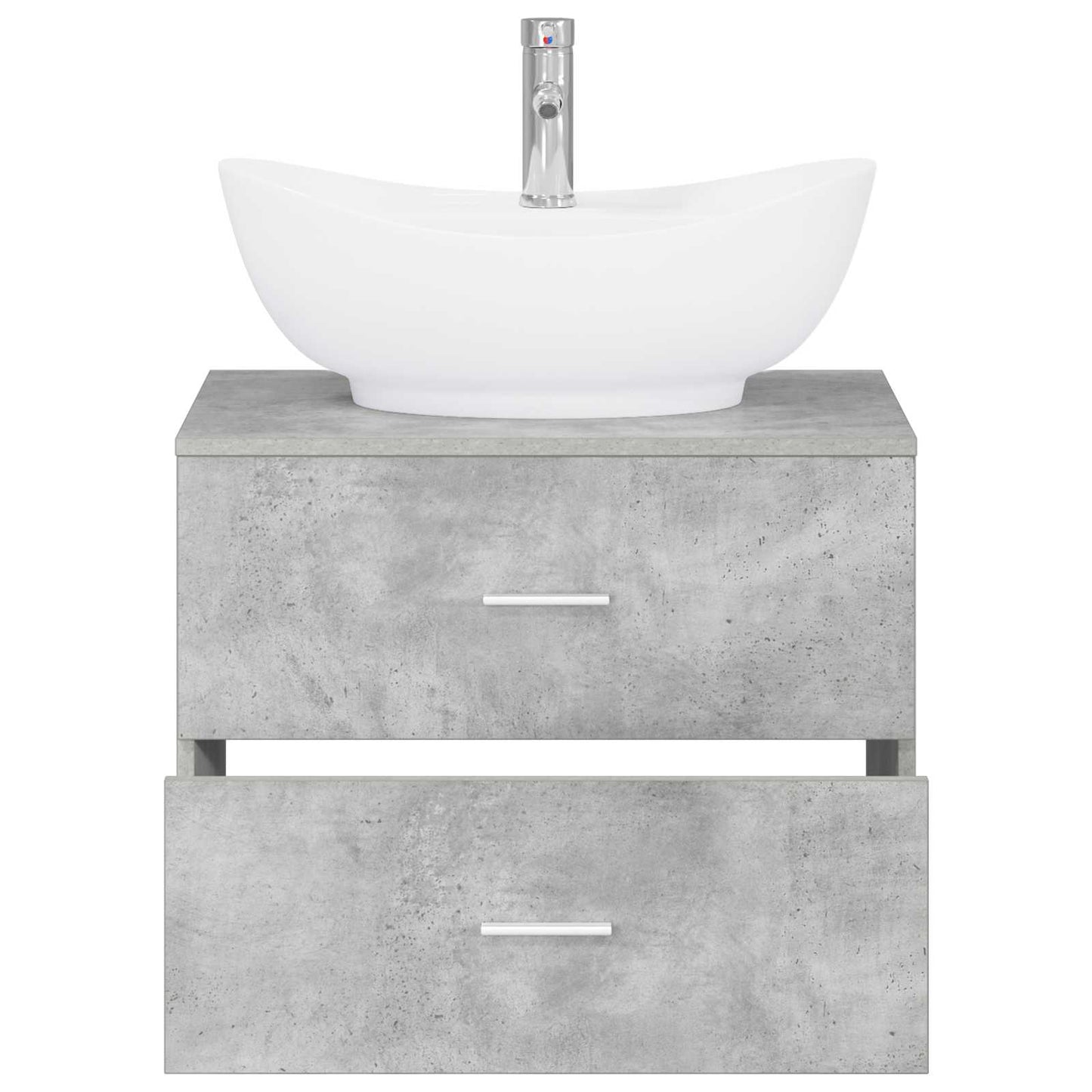 vidaXL Bathroom Furniture Set Concrete Grey Engineered Wood