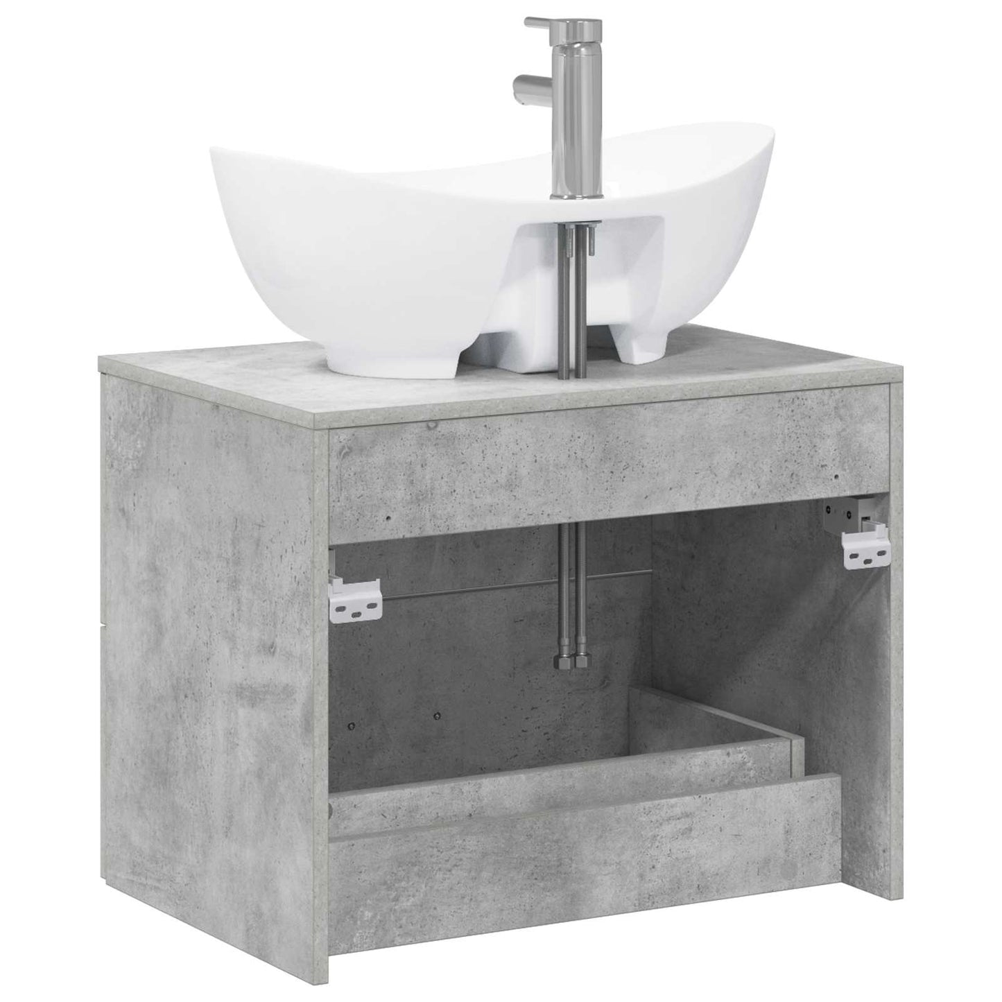 vidaXL Bathroom Furniture Set Concrete Grey Engineered Wood