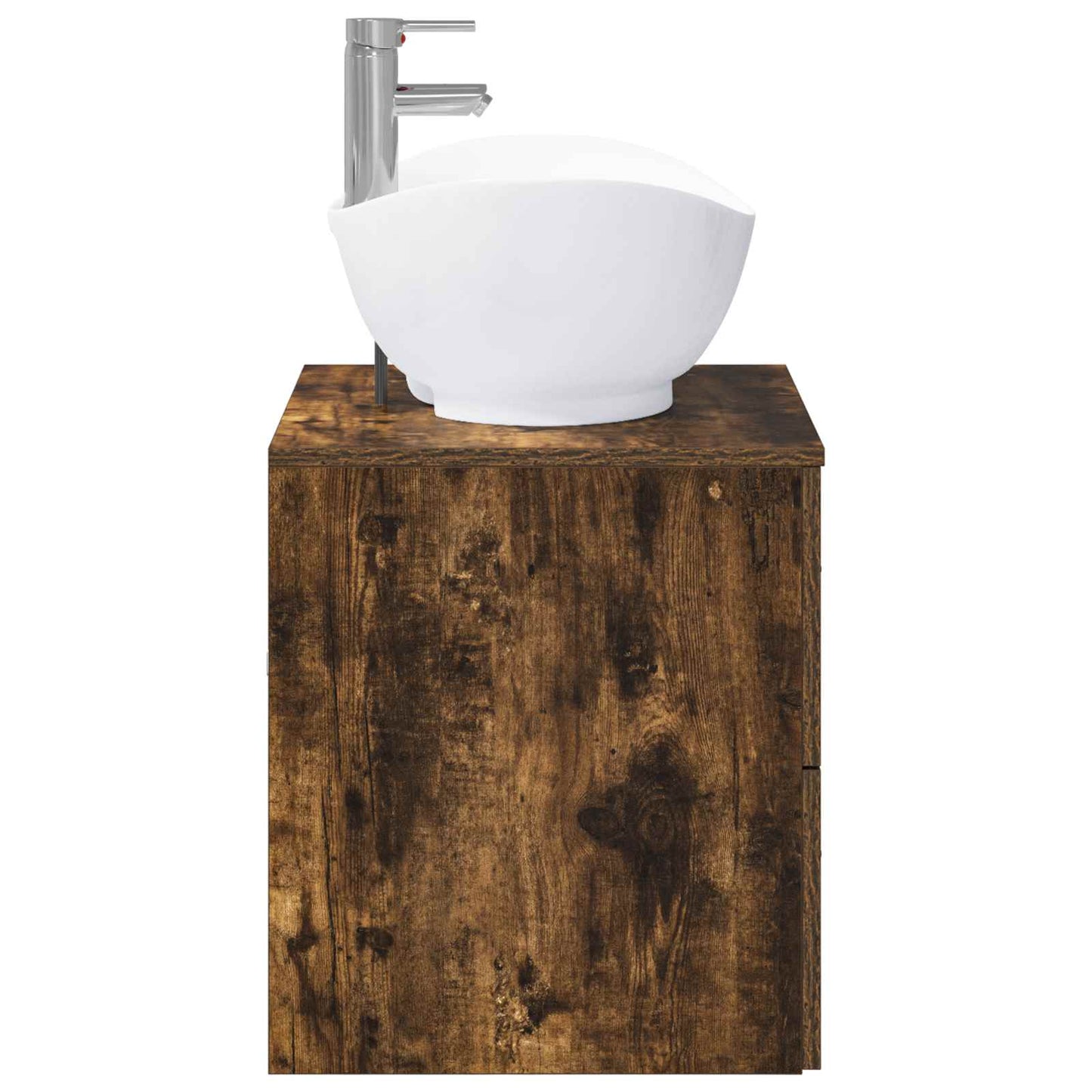 vidaXL Bathroom Furniture Set Smoked Oak Engineered Wood