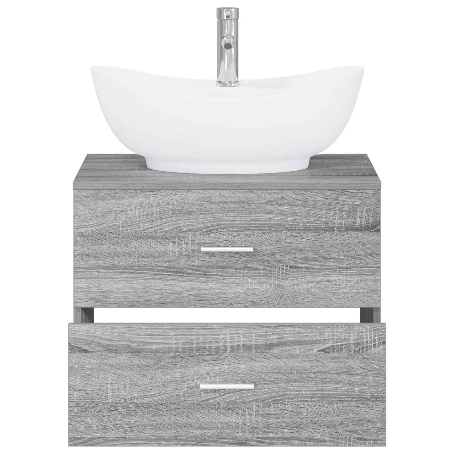 vidaXL Bathroom Furniture Set Grey Sonoma Engineered Wood
