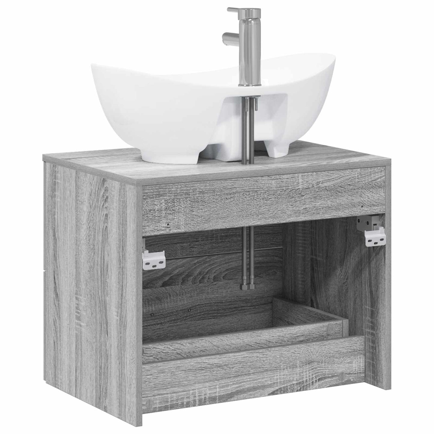 vidaXL Bathroom Furniture Set Grey Sonoma Engineered Wood