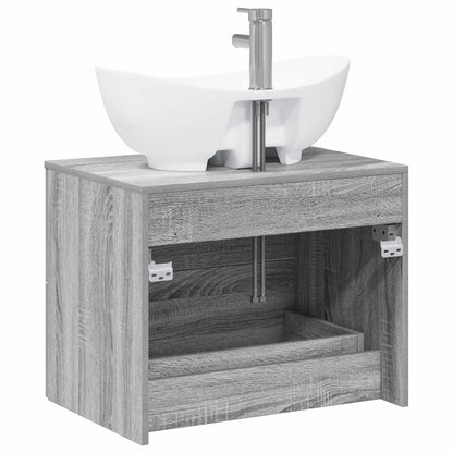 vidaXL Bathroom Furniture Set Grey Sonoma Engineered Wood