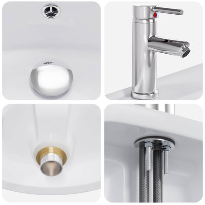 vidaXL Bathroom Furniture Set Old Wood Engineered Wood