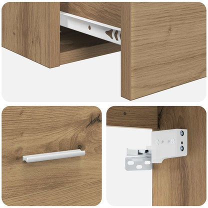 vidaXL Bathroom Furniture Set Artisan Oak Engineered Wood