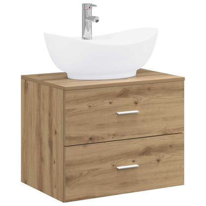 vidaXL Bathroom Furniture Set Artisan Oak Engineered Wood