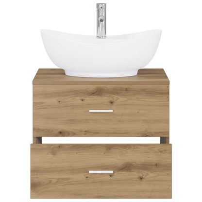 vidaXL Bathroom Furniture Set Artisan Oak Engineered Wood