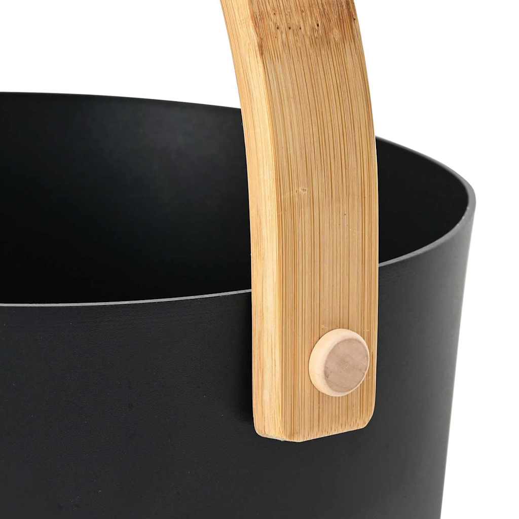 vidaXL Sauna Accessory Set 2 pcs Black Aluminium and Solid Pine Wood
