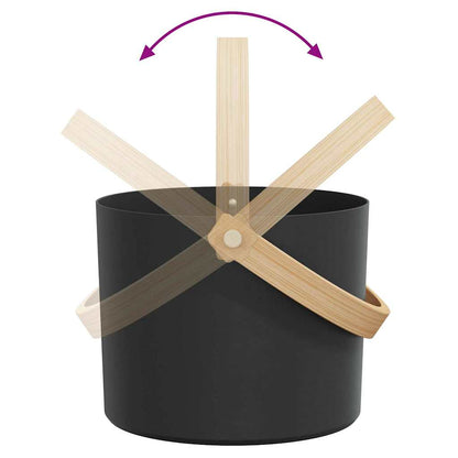 vidaXL Sauna Accessory Set 2 pcs Black Aluminium and Solid Pine Wood