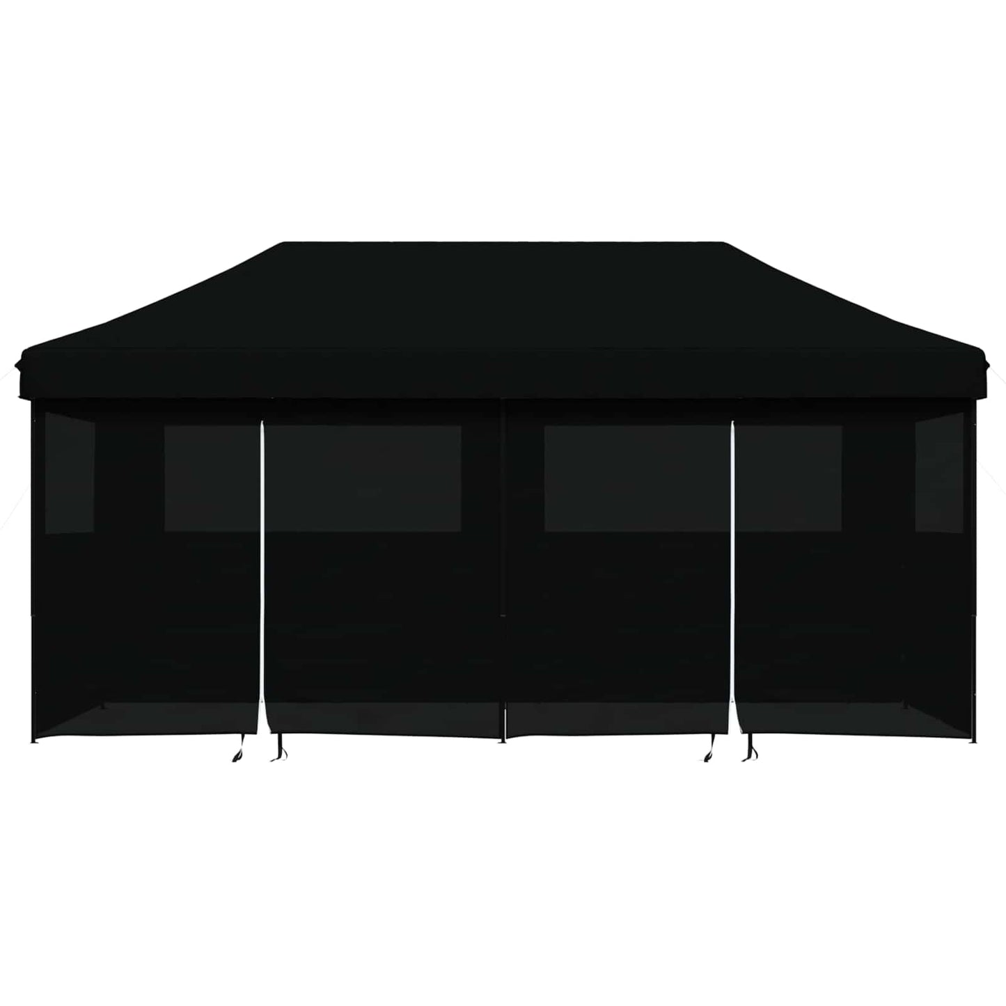 vidaXL Party Tent Folding Black 292 x 580 x 315 cm Oxford Fabric