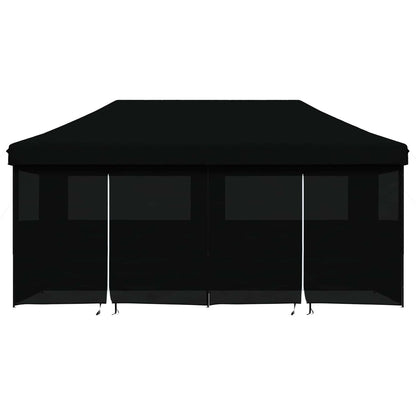 vidaXL Party Tent Folding Black 292 x 580 x 315 cm Oxford Fabric