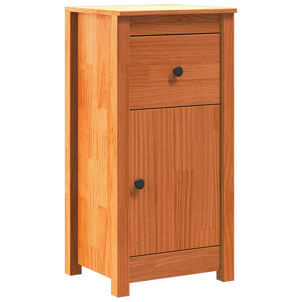 vidaXL Sideboard Wax Brown 39 x 34.5 x 80 cm Solid Pine Wood