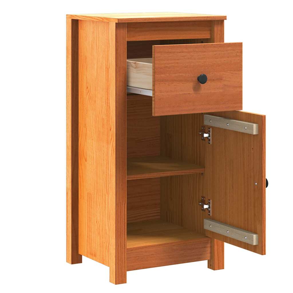 vidaXL Sideboard 2 pcs Wax Brown 39 x 34.5 x 80 cm Solid Pine Wood