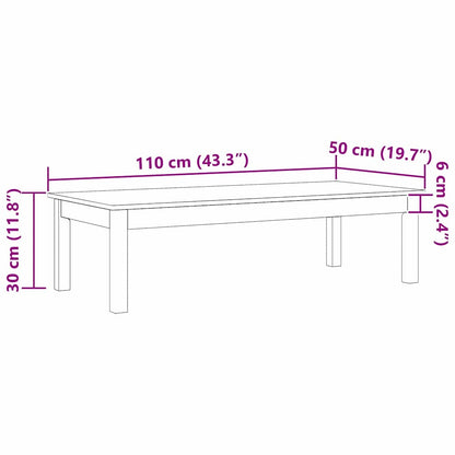 vidaXL Coffee Table Max Brown 110 x 50 x 30 cm Solid Pine Wood