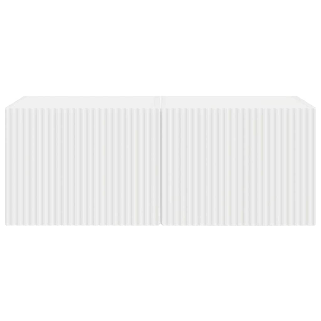 vidaXL TV Wall Cabinet 2 pcs White 39 x 31 x 29.5 cm Engineered Wood