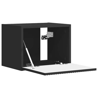 vidaXL TV Wall Cabinet Black 39 x 31 x 29.5 cm Engineered Wood