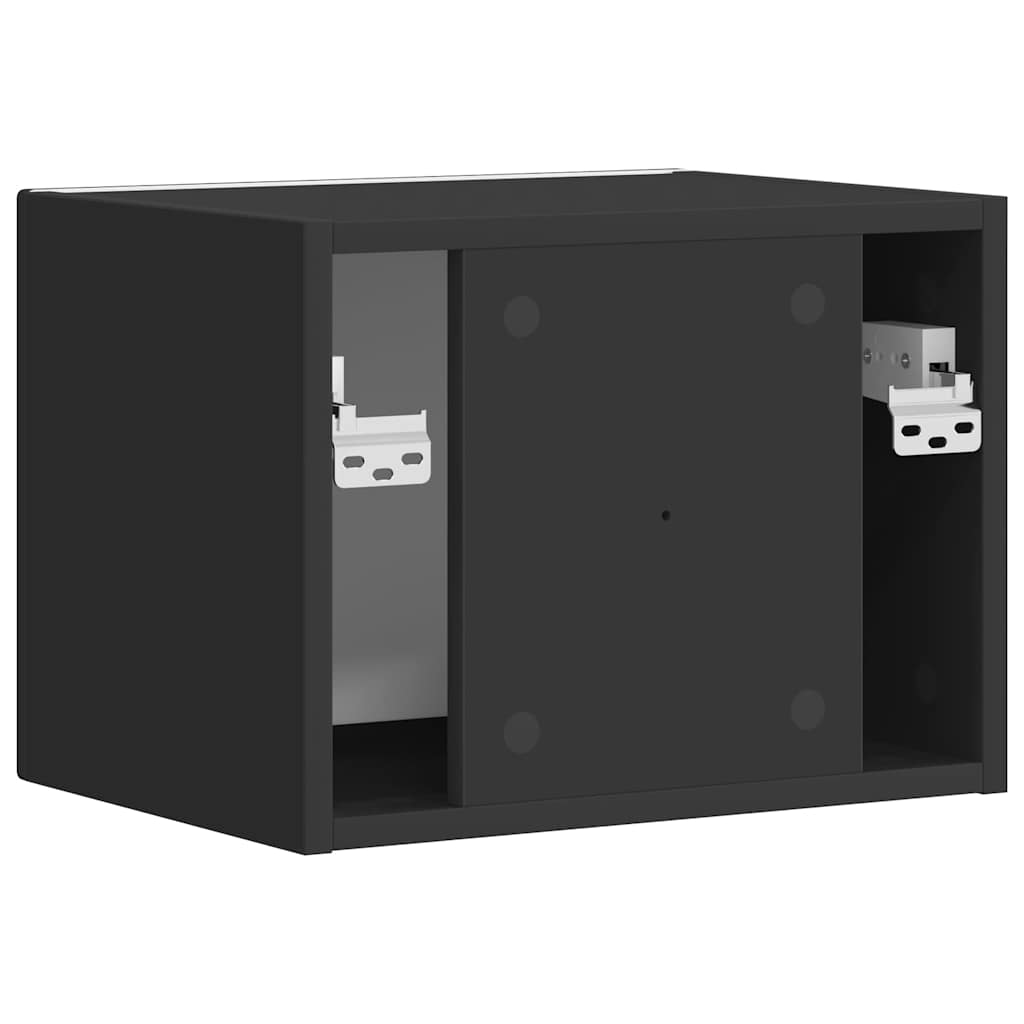 vidaXL TV Wall Cabinet Black 39 x 31 x 29.5 cm Engineered Wood