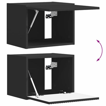 vidaXL TV Wall Cabinet Black 39 x 31 x 29.5 cm Engineered Wood