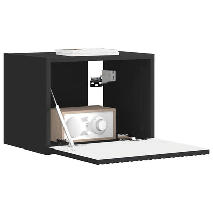 vidaXL TV Wall Cabinet Black 39 x 31 x 29.5 cm Engineered Wood