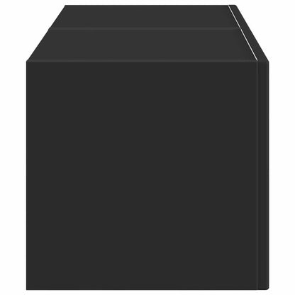 vidaXL TV Wall Cabinet 2 pcs Black 39 x 31 x 29.5 cm Engineered Wood