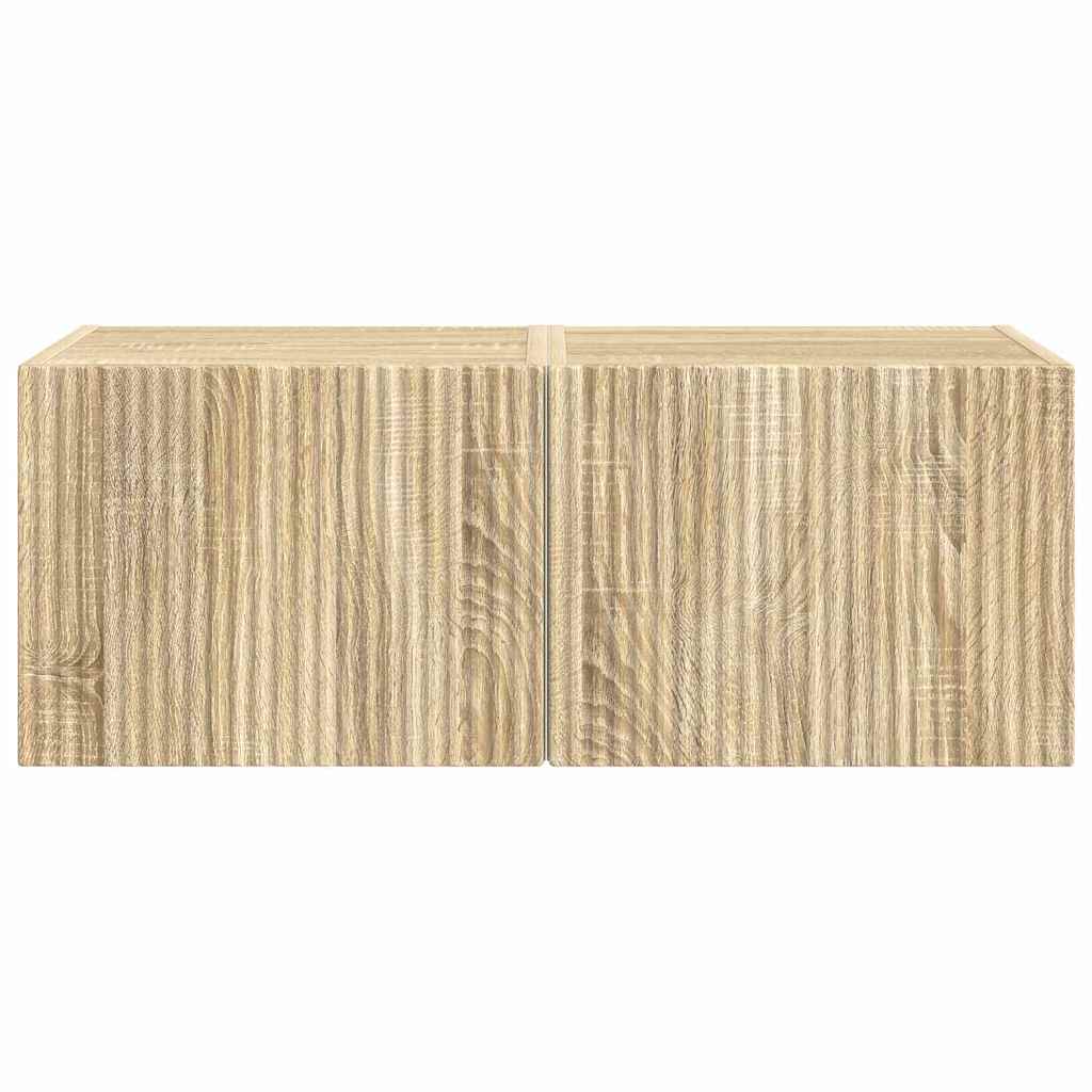 vidaXL TV Wall Cabinet 2 pcs Sonoma 39 x 31 x 29.5 cm Engineered Wood