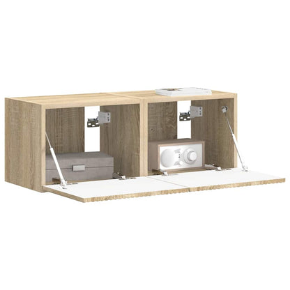vidaXL TV Wall Cabinet 2 pcs Sonoma 39 x 31 x 29.5 cm Engineered Wood