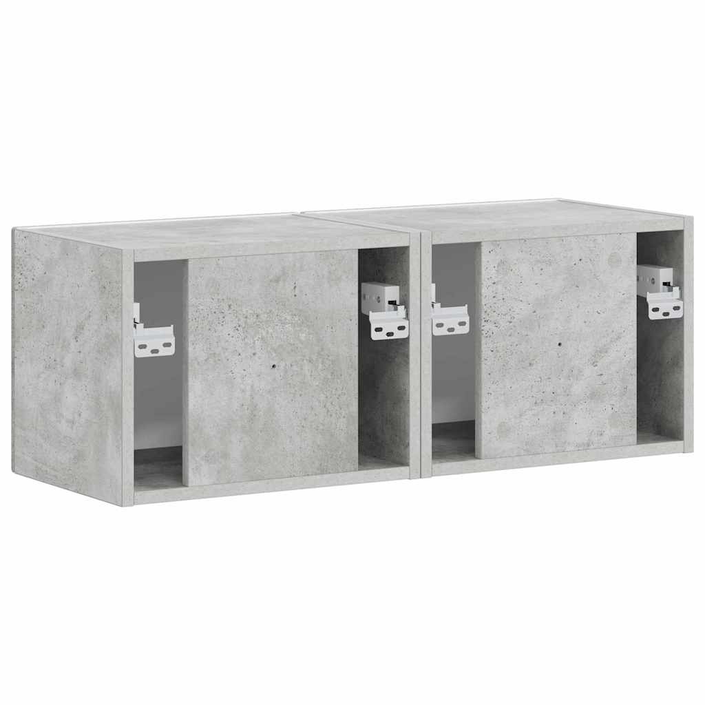 vidaXL TV Wall Cabinet Wall-mounted 2 pcs Concerte 39 x 31 x 29.5 cm